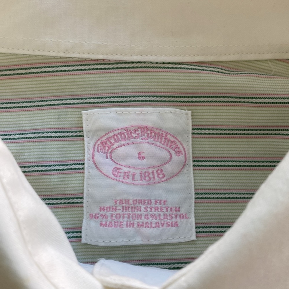 Brooks Brothers mens long sleeve shirt size 6 - Picture 5 of 5